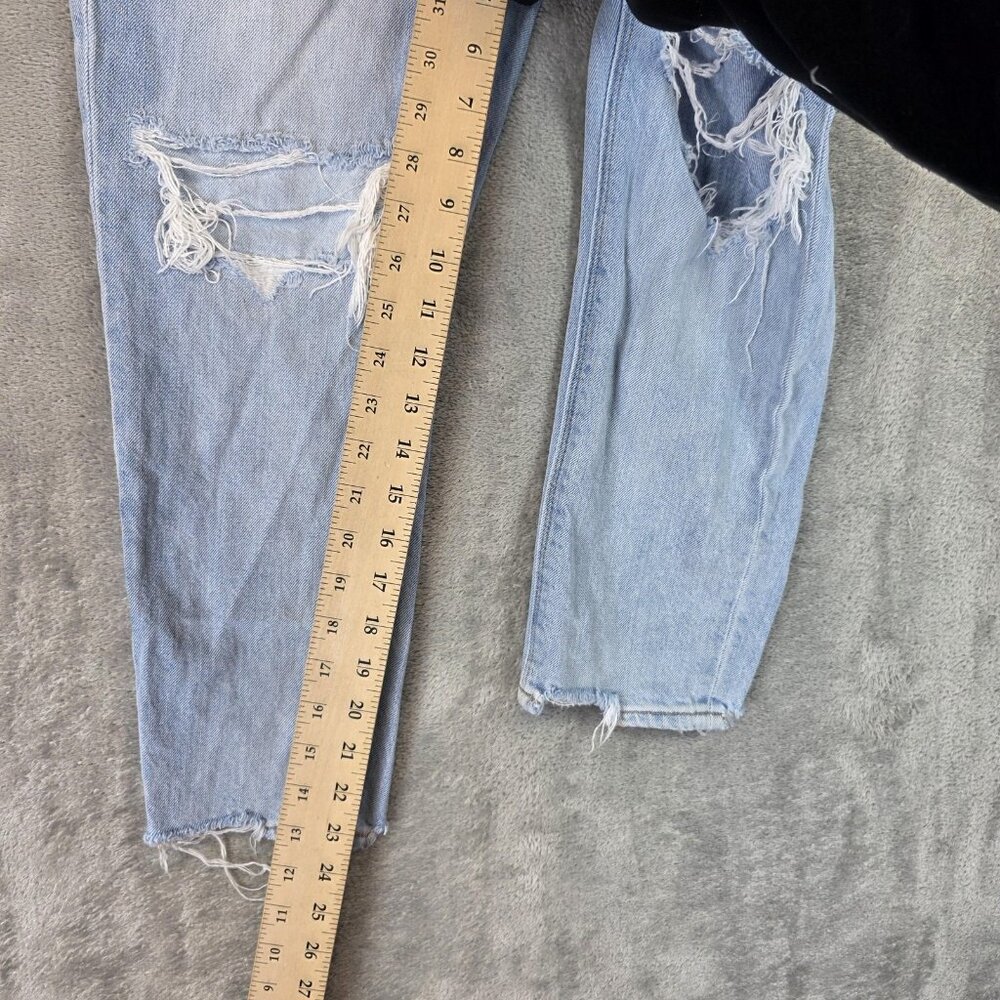 American Eagle Outfitters Mom Jeans Womens 00 X-Short High Rise Distressed Denim - Picture 8 of 12